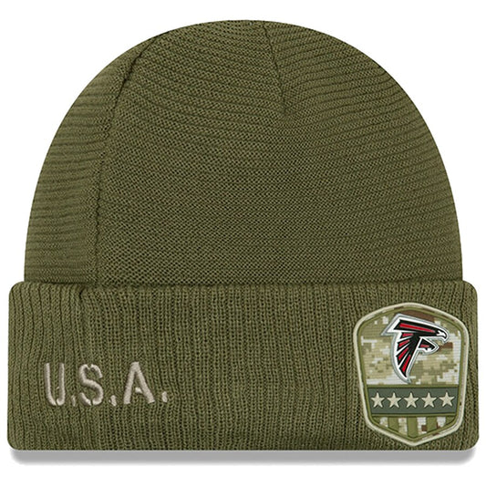 Atlanta Falcons New Era Salute to Service Knit Hat- Olive