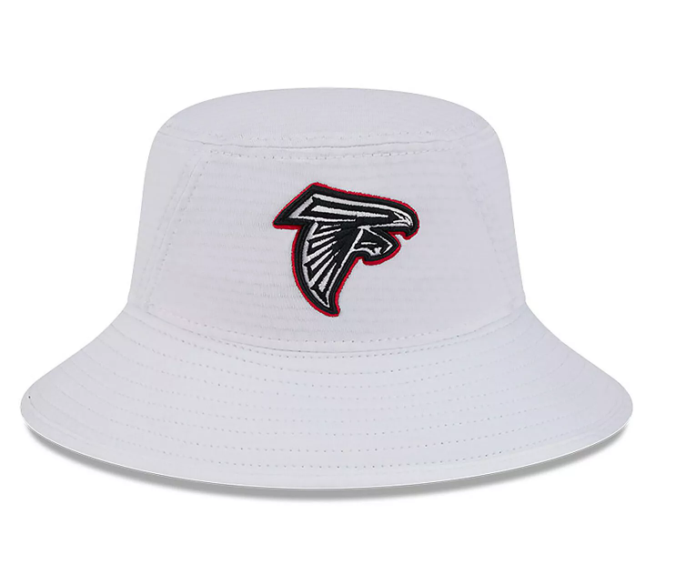 Atlanta Falcons New Era White Training Camp Stretch Bucket Hat