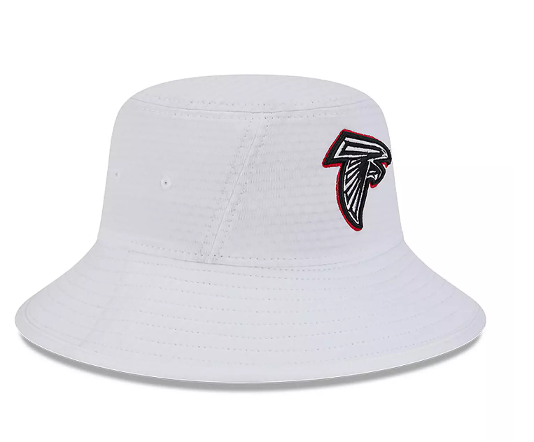 Atlanta Falcons New Era White Training Camp Stretch Bucket Hat