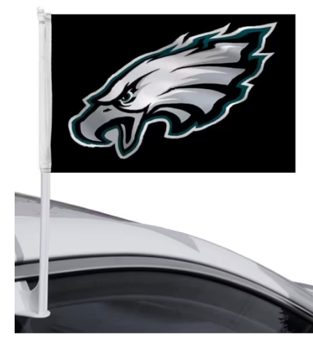 Philadelphia Eagles Team Car Flags - Black