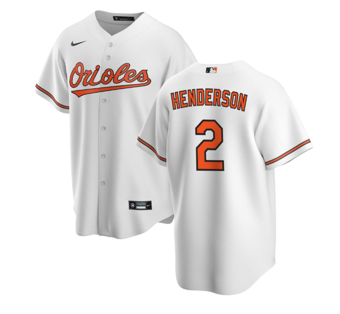 Baltimore Orioles Youth Gunner Henderson #2 Home 1 White Jersey
