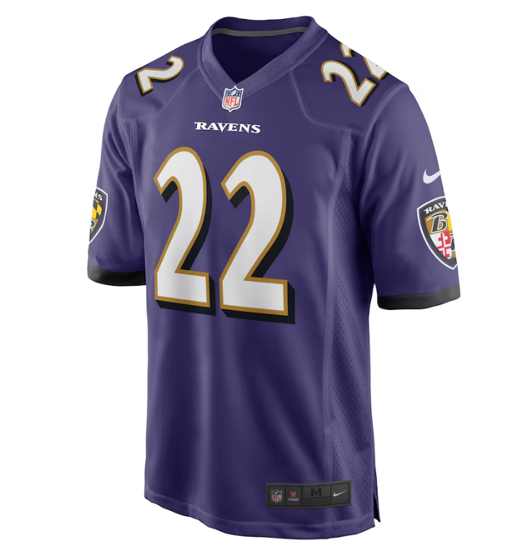 Baltimore Ravens Nike #22 Derrick Henry Youth Game Jersey - Purple
