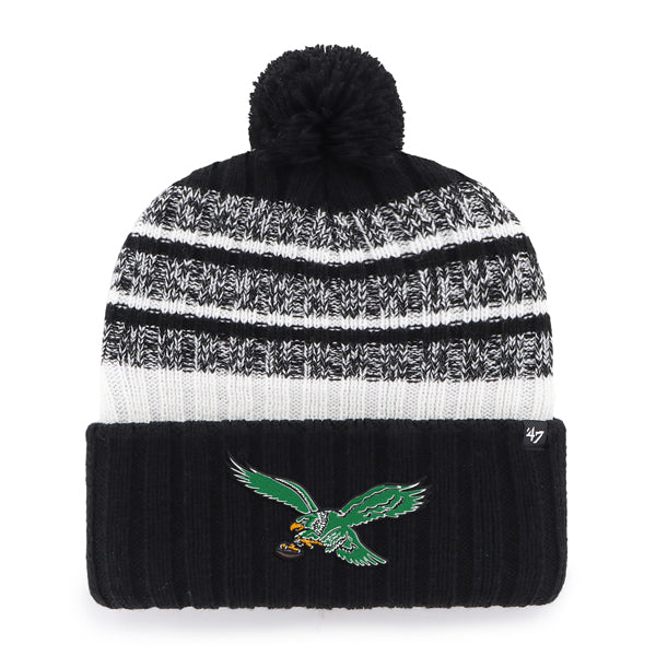 Philadelphia Eagles '47 Tavern Historic Cuffed Knit Hat with Pom - Black
