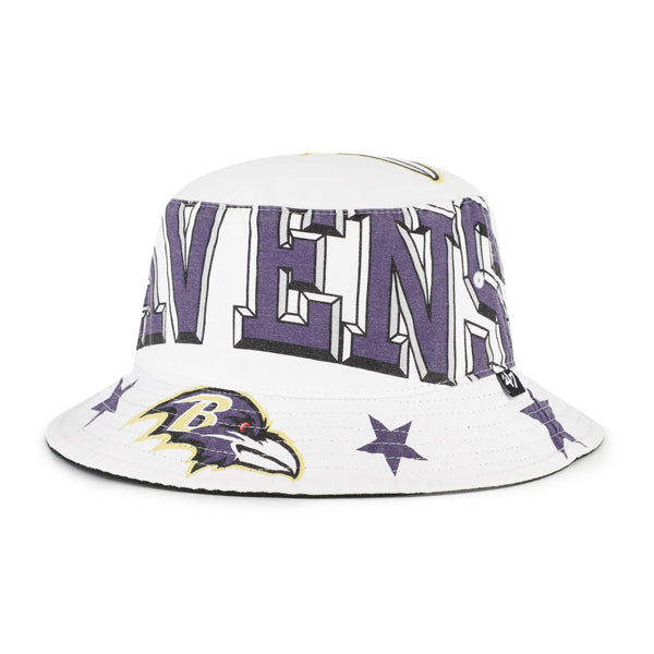 Baltimore Ravens '47 Brand White Energize Bucket Hat