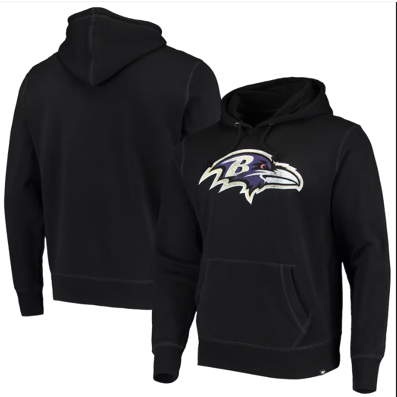 Baltimore Ravens '47 Brand Jet Black Imprint Headline Men's Hoodie