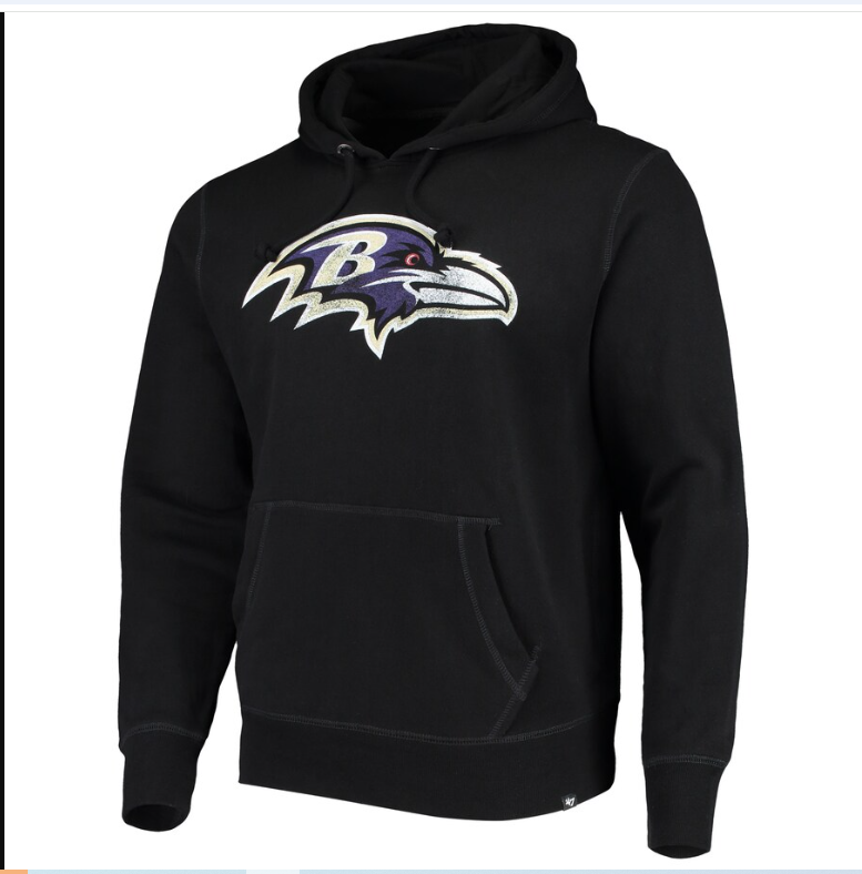 Baltimore Ravens '47 Brand Jet Black Imprint Headline Men's Hoodie
