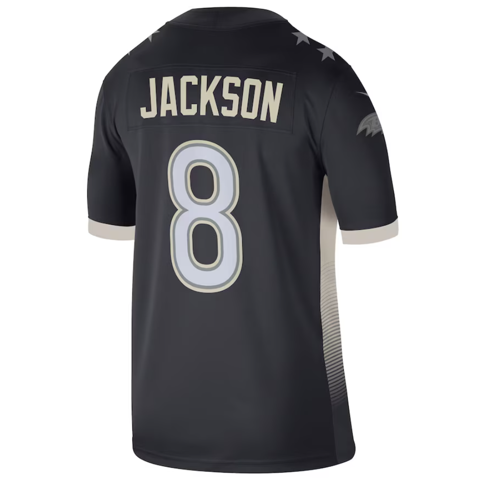 Baltimore Ravens Lamar Jackson Nike Anthracite 2020 AFC Pro Bowl Game Jersey