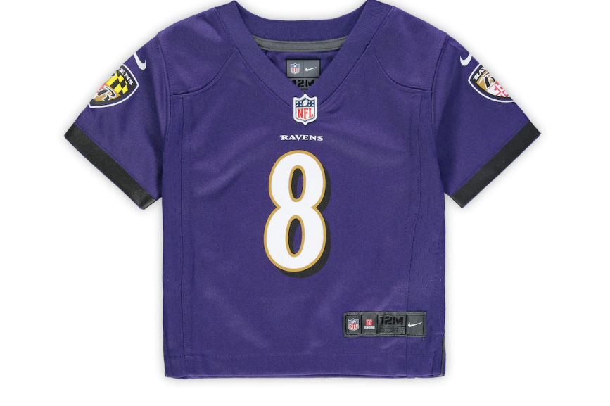 Baltimore Ravens Nike # 8 Lamar Jackson Infant Game Jersey- Purple