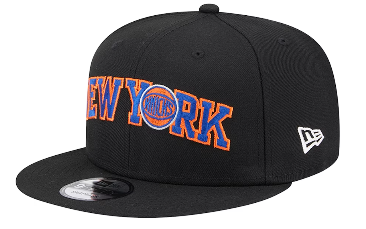 New York Knicks New Era Logo Blend 9FIFTY Hat - Black