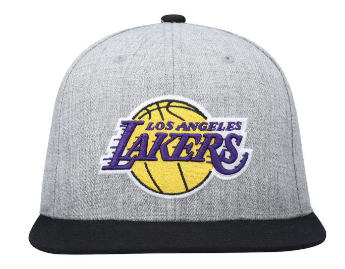 Los Angeles Lakers Mitchell & Ness Heather Under Pop Snapback Hat