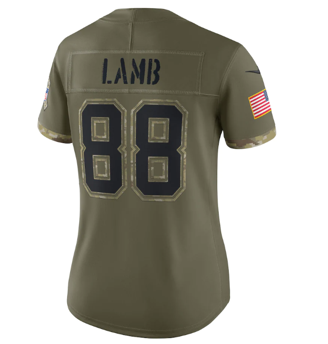 Dallas Cowboys Women's #88 CeeDee Lamb Nike Salute To Service Limited Jersey