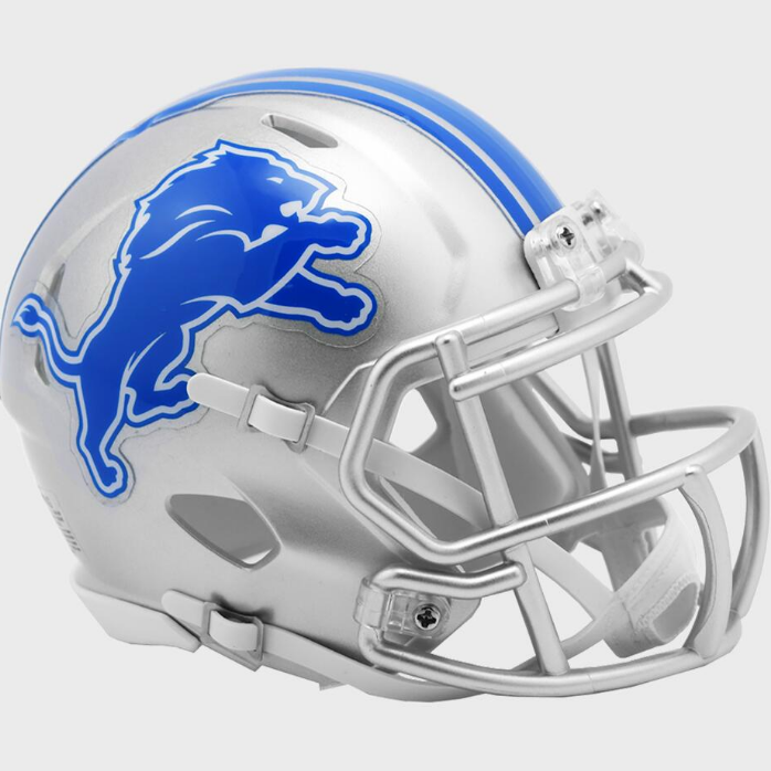 Detroit Lions Riddell Mini Replica Helmets - Silver