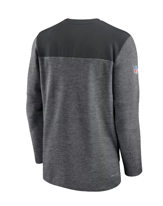 Baltimore Ravens Nike Charcoal Sideline Lockup Performance Quarter-Zip Top