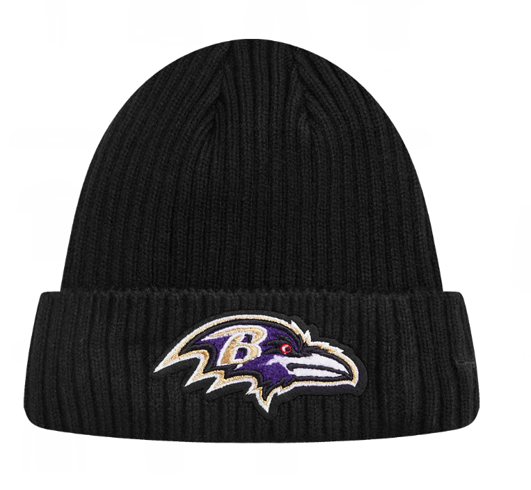 Baltimore Ravens Pro Standard Mash Up Beanie Knit Hat -Black