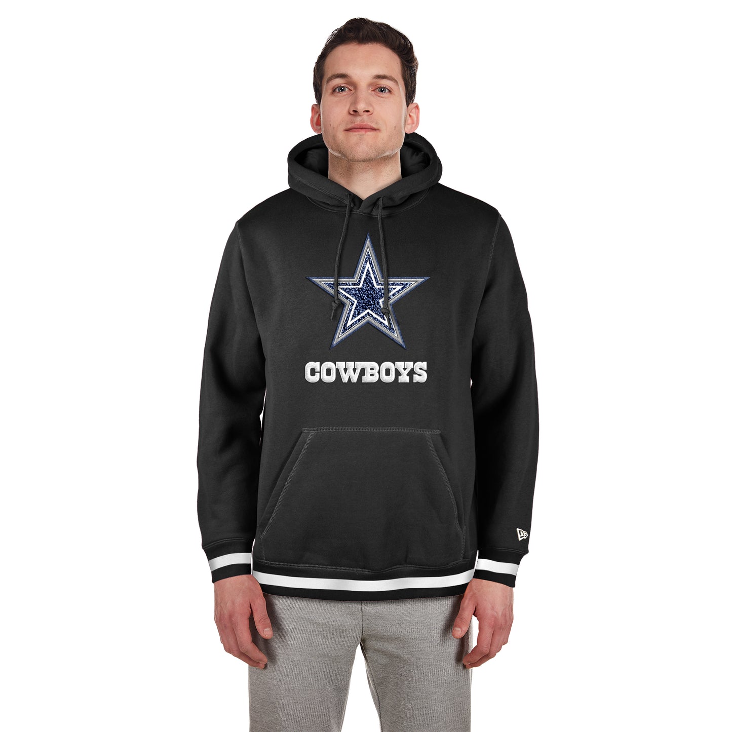 Dallas Cowboys New Era Black Logo Select Pull Over Hoodie