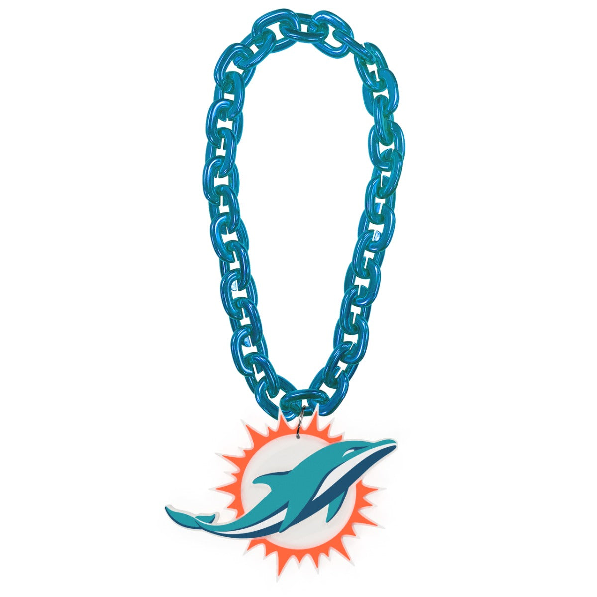 Miami Dolphins Aminco Foam Fan Chain - Aqua