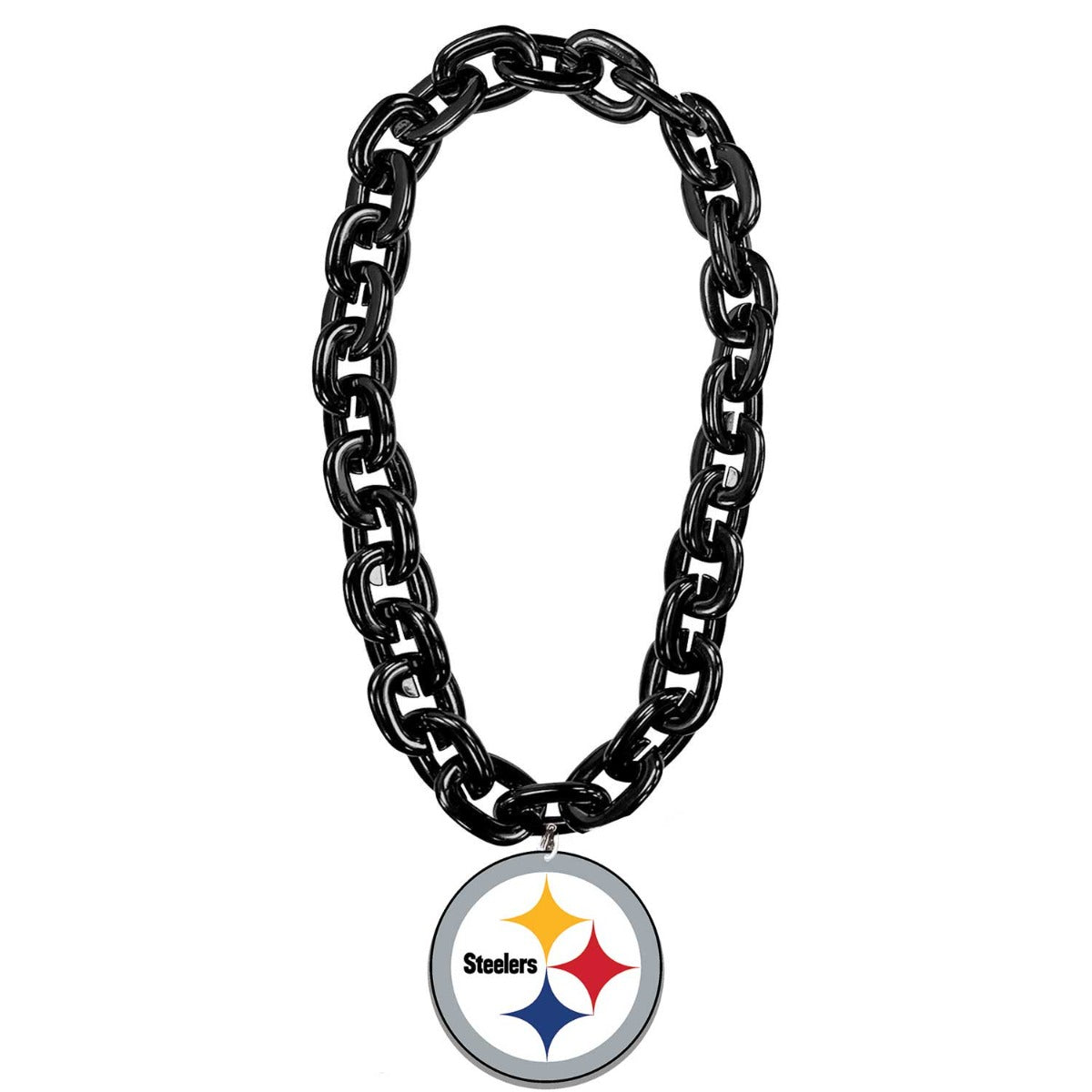 Pittsburgh Steelers Logo Aminco Foam Fan Chain- Black
