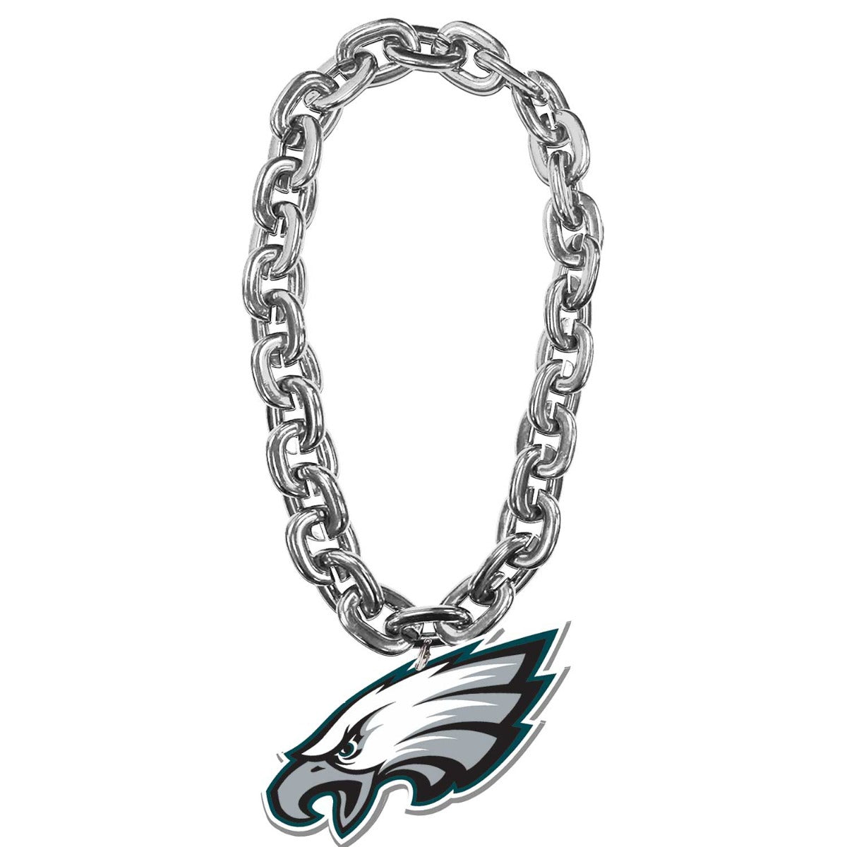 Philadelphia Eagles Aminco Foam Fan Chain - Sliver
