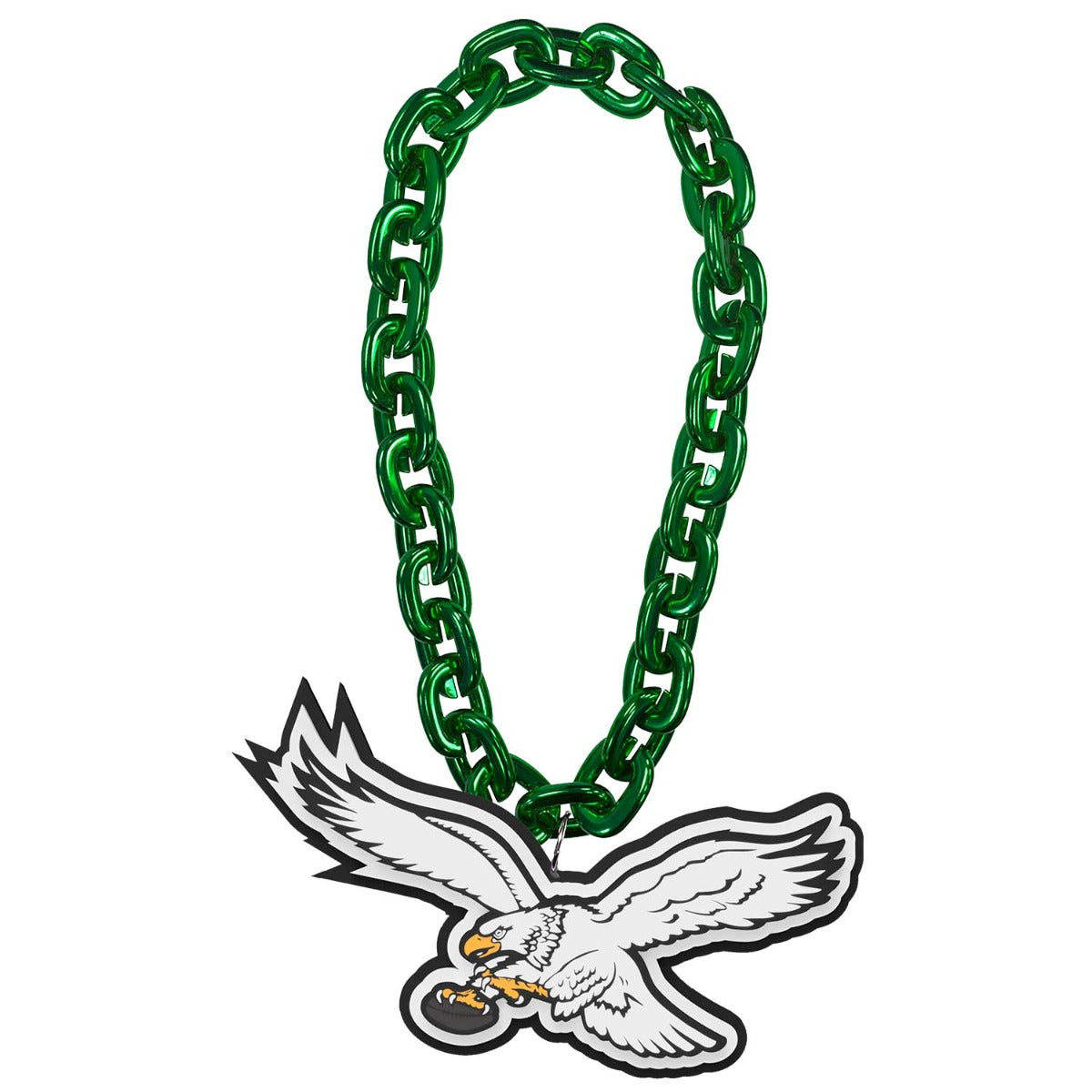 Philadelphia Eagles Aminco Throwback Foam Fan Chain - Green/ White