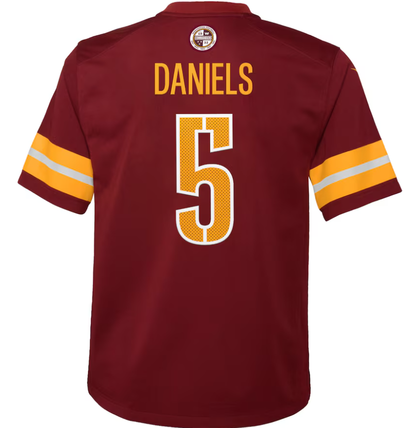 Washington Commanders Nike #5 Youth Jayden Daniels Player Game Jersey - Burgundy