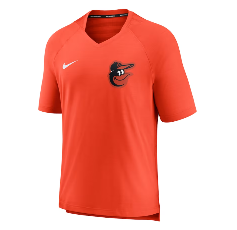 Baltimore Orioles Nike Orange Authentic Collection Pregame Performance V-Neck T-Shirt