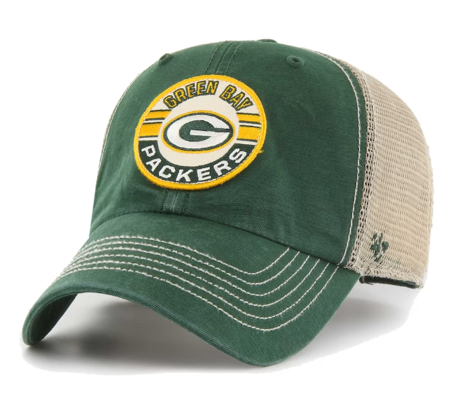 notch gear cap Green Bay Packers '47 Brand Notch Mesh Trucker Clean Up Hat – Casual Gear