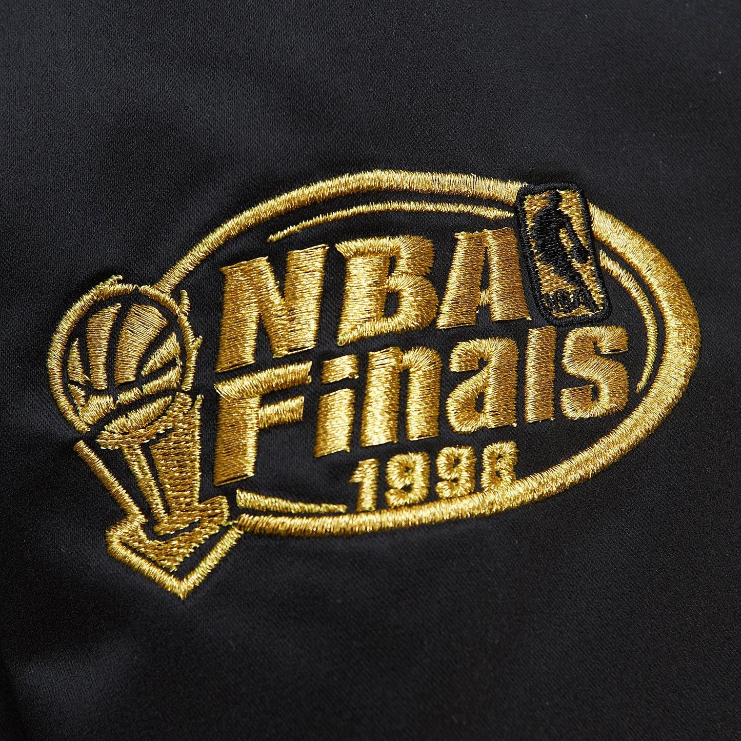 Chicago Bulls Mitchell & Ness MVP Hardwood Classic Black/Gold Satin Jacket
