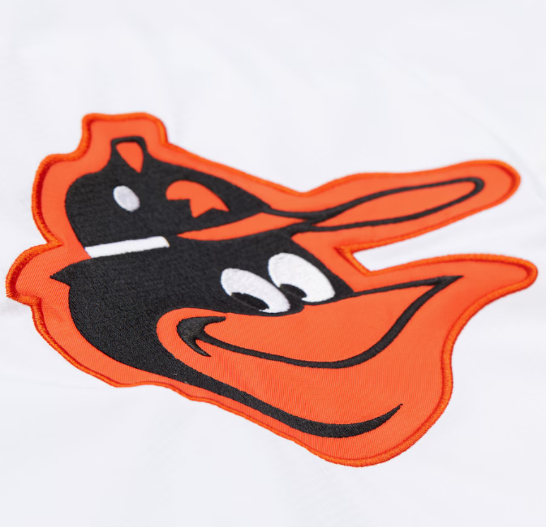 Baltimore Orioles Mitchell & Ness Men's White Full-Snap Hooded Coaches Jacket