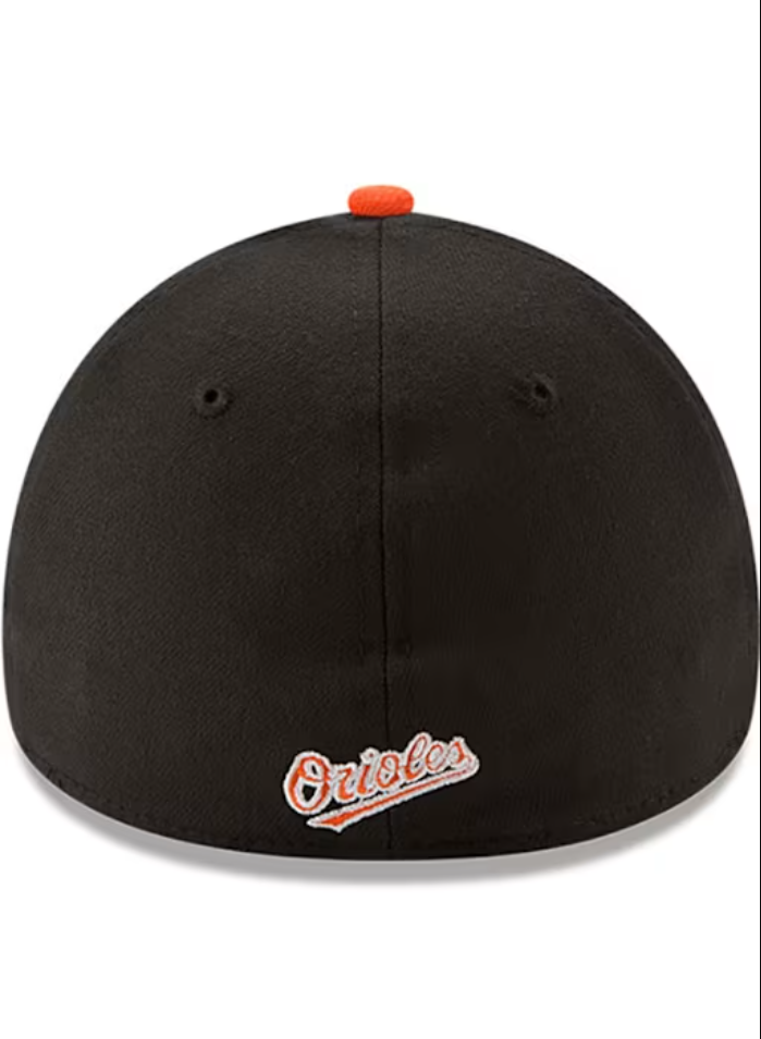 Baltimore Orioles New Era Road Team Classic 39THIRTY Flex Hat - Black