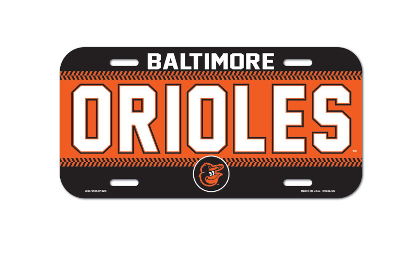 Baltimore Orioles Wincraft Vanity Auto Tag