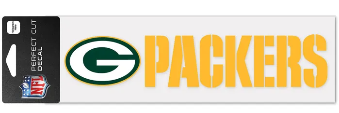 Green Bay Packers Wincraft 3x10 Bumper Sticker Perfect Cut Decal