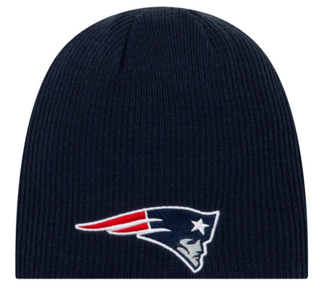New England Patriots Stripe Reversible Knit Hat - Red / Navy