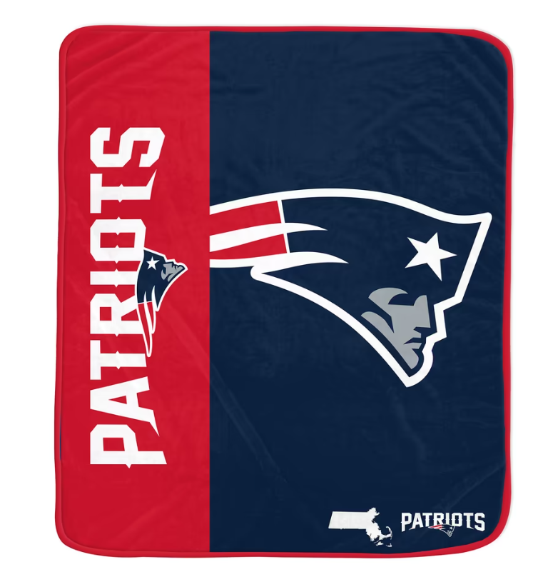 New England Patriots Pegasus Endzone Ultra Soft 50" x 60" Blanket