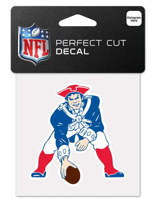 New England Patriots Legacy Wincraft Logo 4X4 Perfect Cut Decal