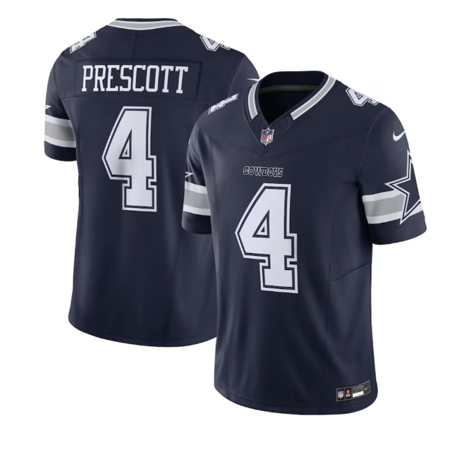 Dallas Cowboys #4 Dak Prescott Nike Vapor F.U.S.E. Limited Jersey- Navy