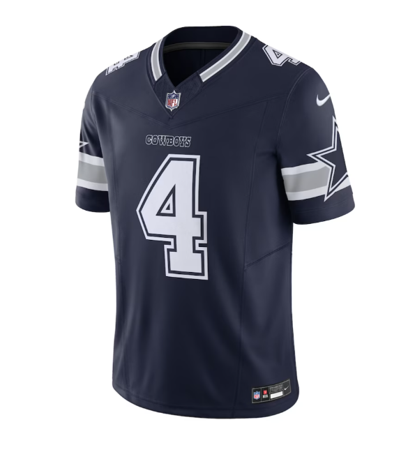 Dallas Cowboys #4 Dak Prescott Nike Vapor F.U.S.E. Limited Jersey- Navy