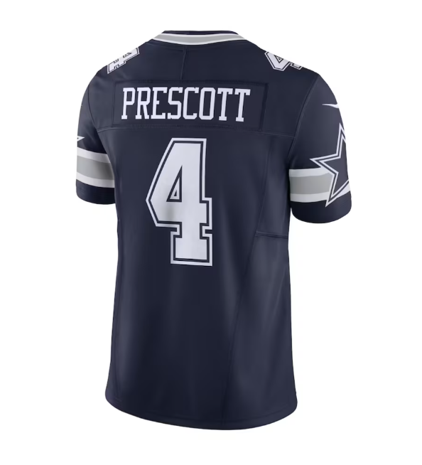 Dallas Cowboys #4 Dak Prescott Nike Vapor F.U.S.E. Limited Jersey- Navy