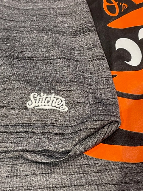 Balitmore Orioles Stitches Marled Push Hooded T-Shirt