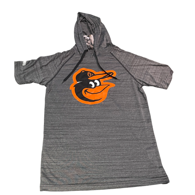 Balitmore Orioles Stitches Marled Push Hooded T-Shirt