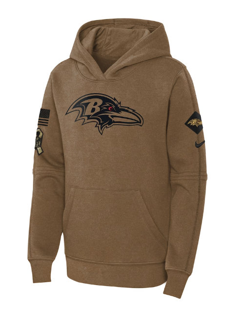 Balitmore Ravens Nike Youth Salute to Service Pull Over Hoodie