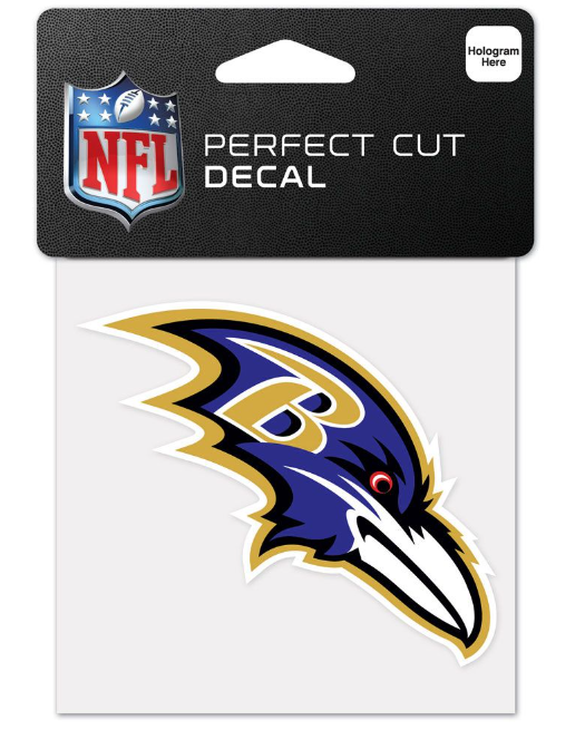 Baltimore Ravens Wincraft Logo 4X4 Perfect Cut Decal