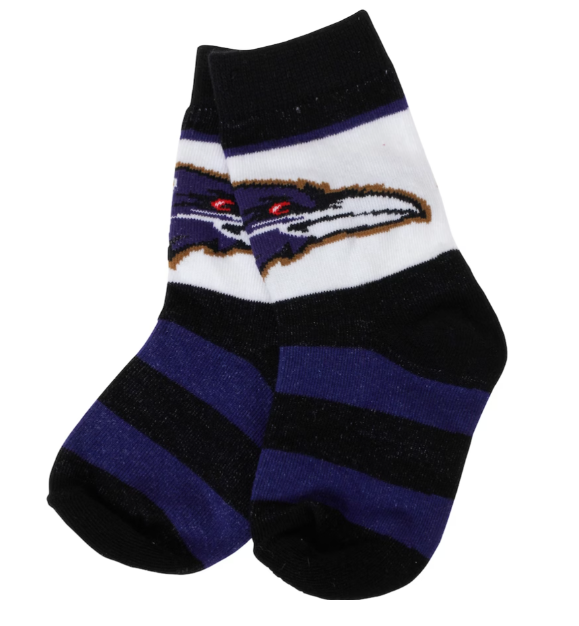 Baltimore Ravens For Bare Feet Infant Rugby Sock