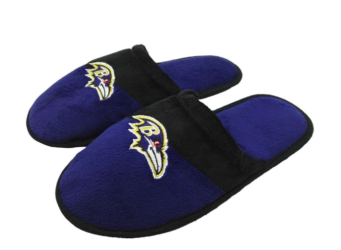 Baltimore Ravens Mens Foco NFL Team Color Block Slippers