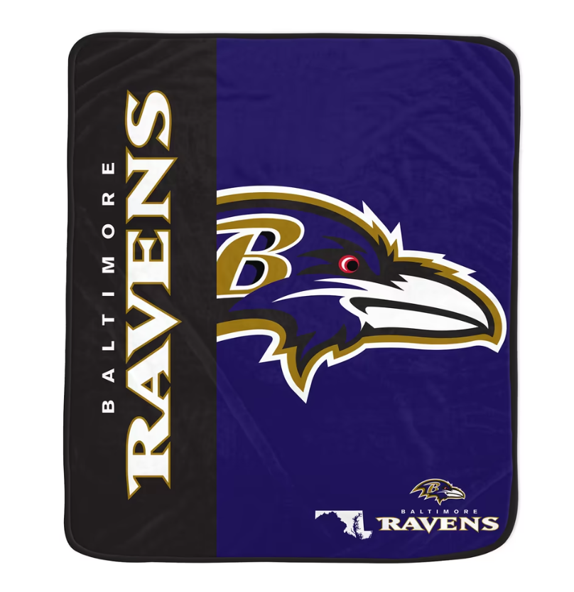 Baltimore Ravens Pegasus Endzone Ultra Soft 50" x 60" Blanket
