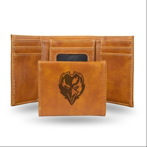 Balimore Ravens Laser Engraved Brown Synthetic Leather Wallet