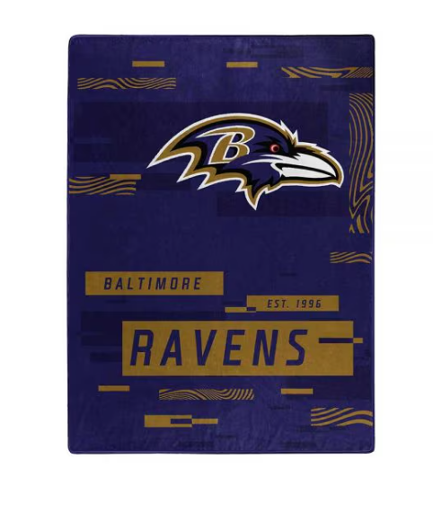 Balitmore Ravens Northwest 60 X80 Digitize Royal Plush Throw