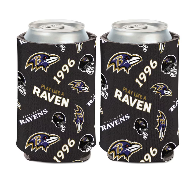 Baltimore Ravens Scatter Logo Can Cooler