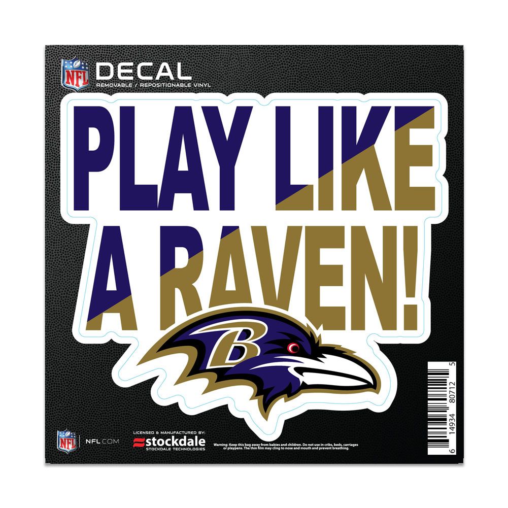 Baltimore Ravens Wincraft Slogan 6X6 All Surface Sticker
