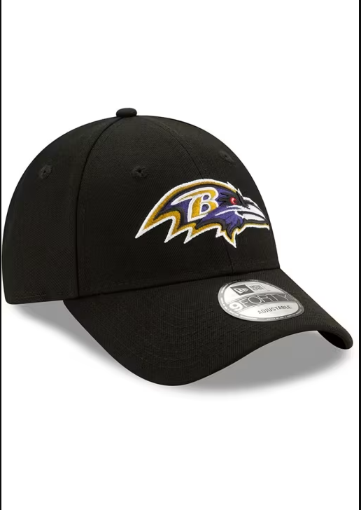 Batlimore Ravens New Era The League Team 9Forty Adjustable Hat - Black