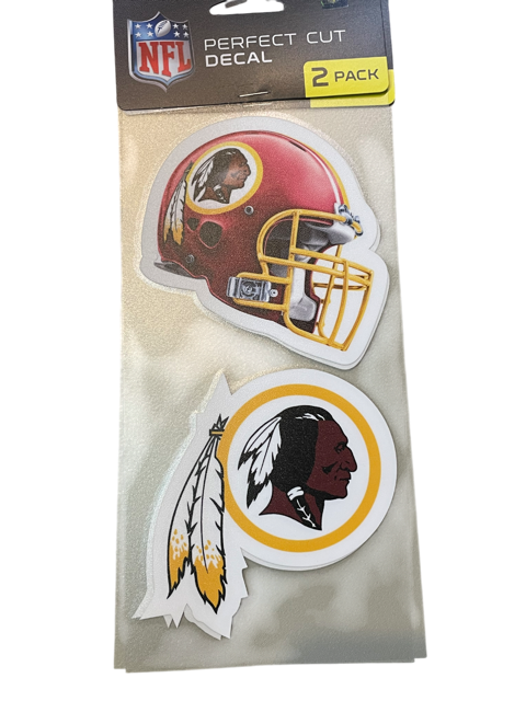Washington Redskins Wincraft Perfect Cut Decal 4x4 Set of Two